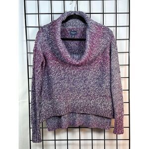American Eagle Ombre Knit Cowl Neck High Low Sweater Womens‎ XS Purple Gorpcore